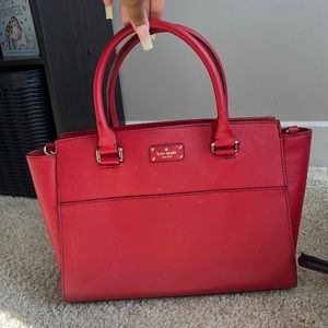 Red Kate Spade Medium Sized Bag (Long and shoulder handles)